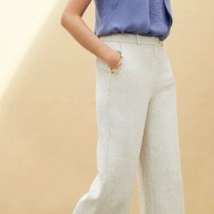 The Fold Astwood Culottes Ecru Linen Blend